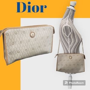 Christian Dior PVC Vintage 70's Clutch Travel Handbag